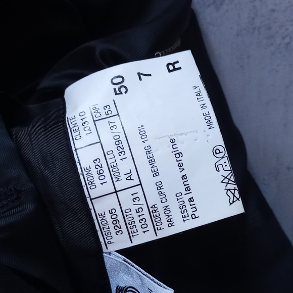 CANALI Made In Italy Wool Blazer Jacket Fodera Tessuto Pura Lana vergine 50 7 R - Picture 6 of 6